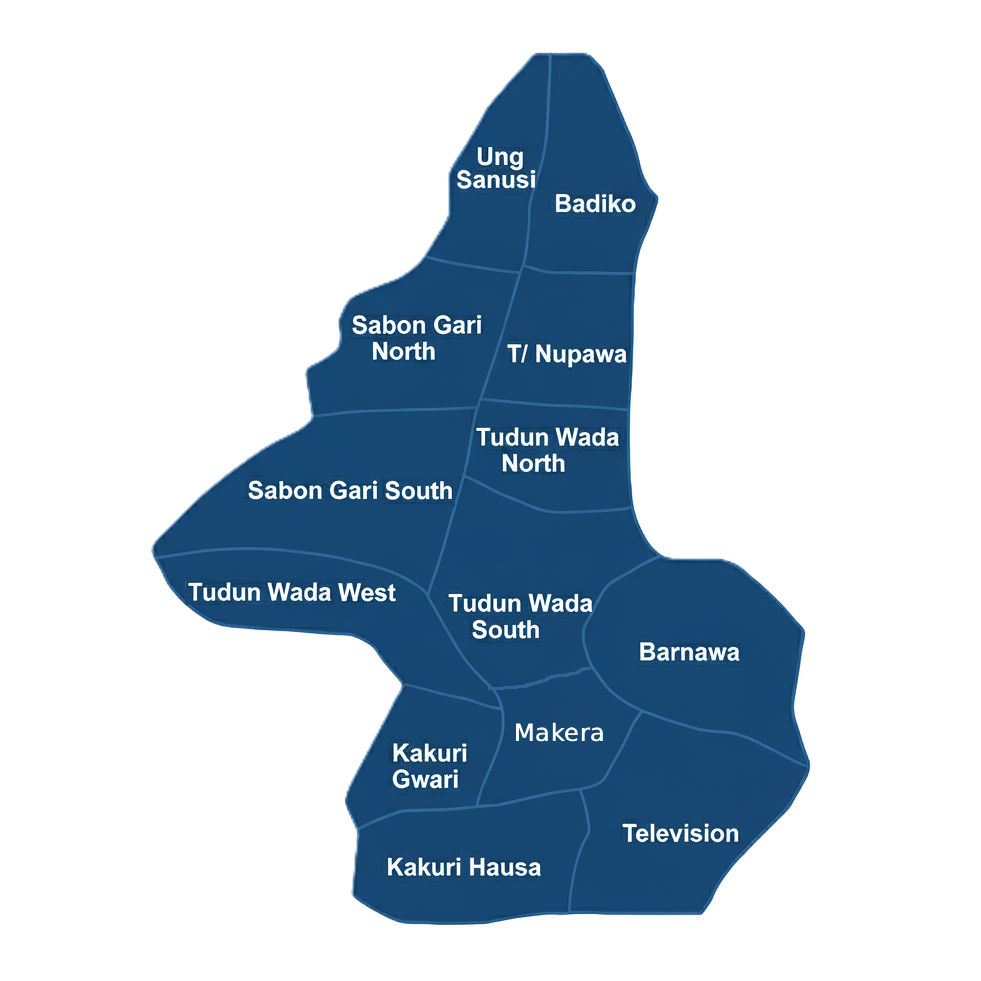 Kaduna South Districts Map