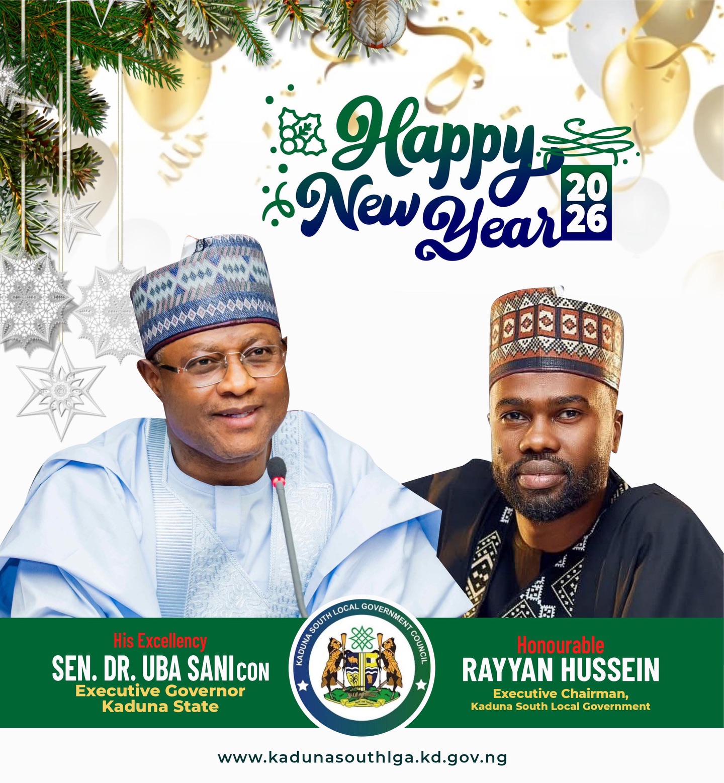 Hon. Rayyan Hussain Delivers New Year Message, Promises Transformation and Progress for Kaduna South in 2026
